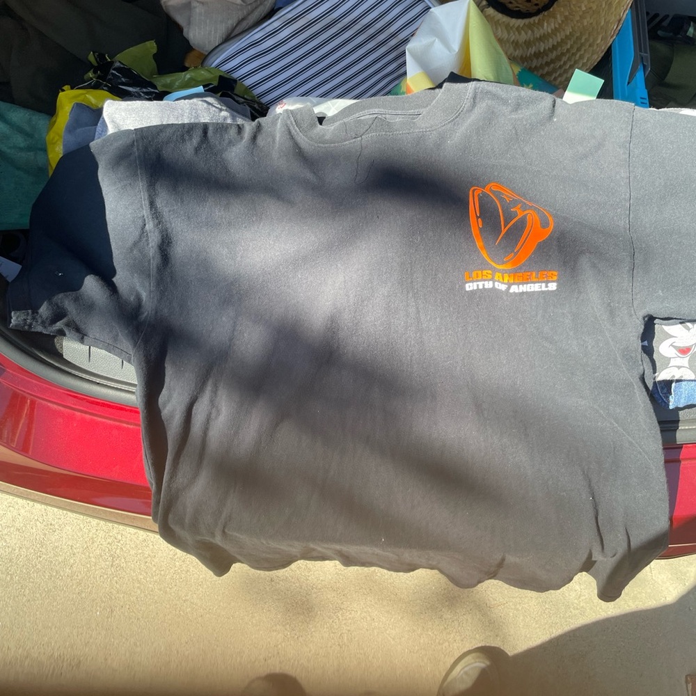 PacSun Black Tee with Orange Graphic